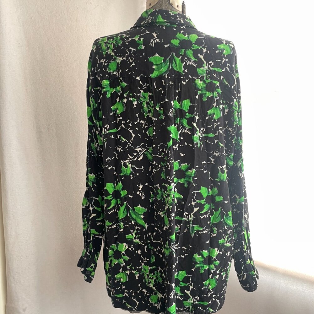 Samsoe Samsoe Button-Down With Black And Green Fl… - image 7